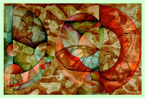 tablou abstract - mozaic