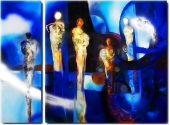 tablouri abstracte - noapte albastra tablouri abstracte - noapte albastra