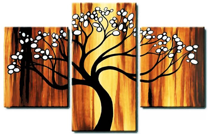 multicanvas primavara - muguri albi  multicanvas primavara - muguri albi